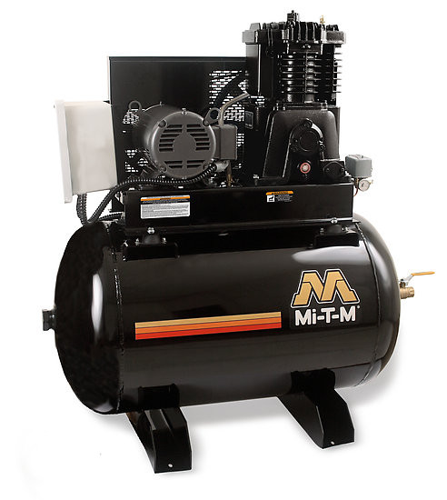 Mi-T-M ACS-23305-80H Electric Air Compressors, 80-Gallon Two Stage Electric Hori