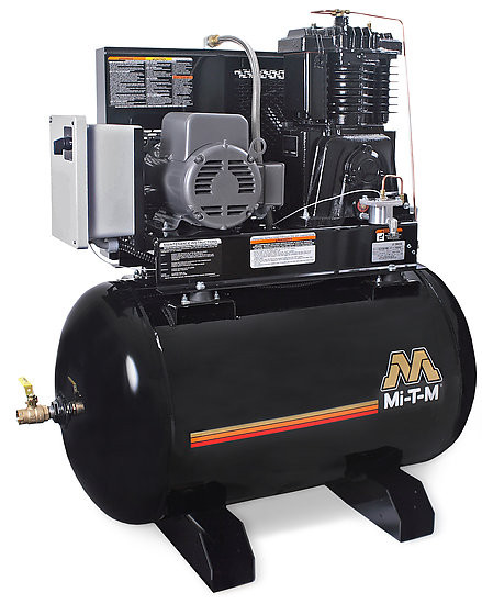 Mi-T-M ACS-23375-80HM Electric Air Compressors, 80-Gallon Two Stage Electric Hor