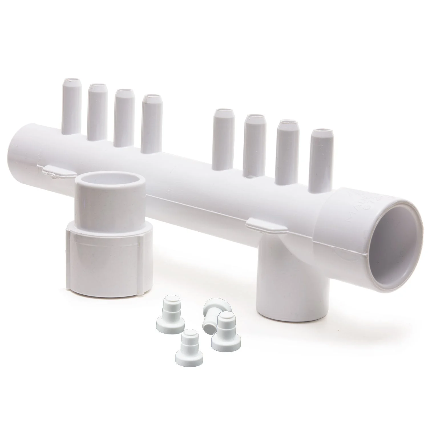 Air Manifold 1″SS x 1″SP x 1″SP (8) ⅜” Barbs