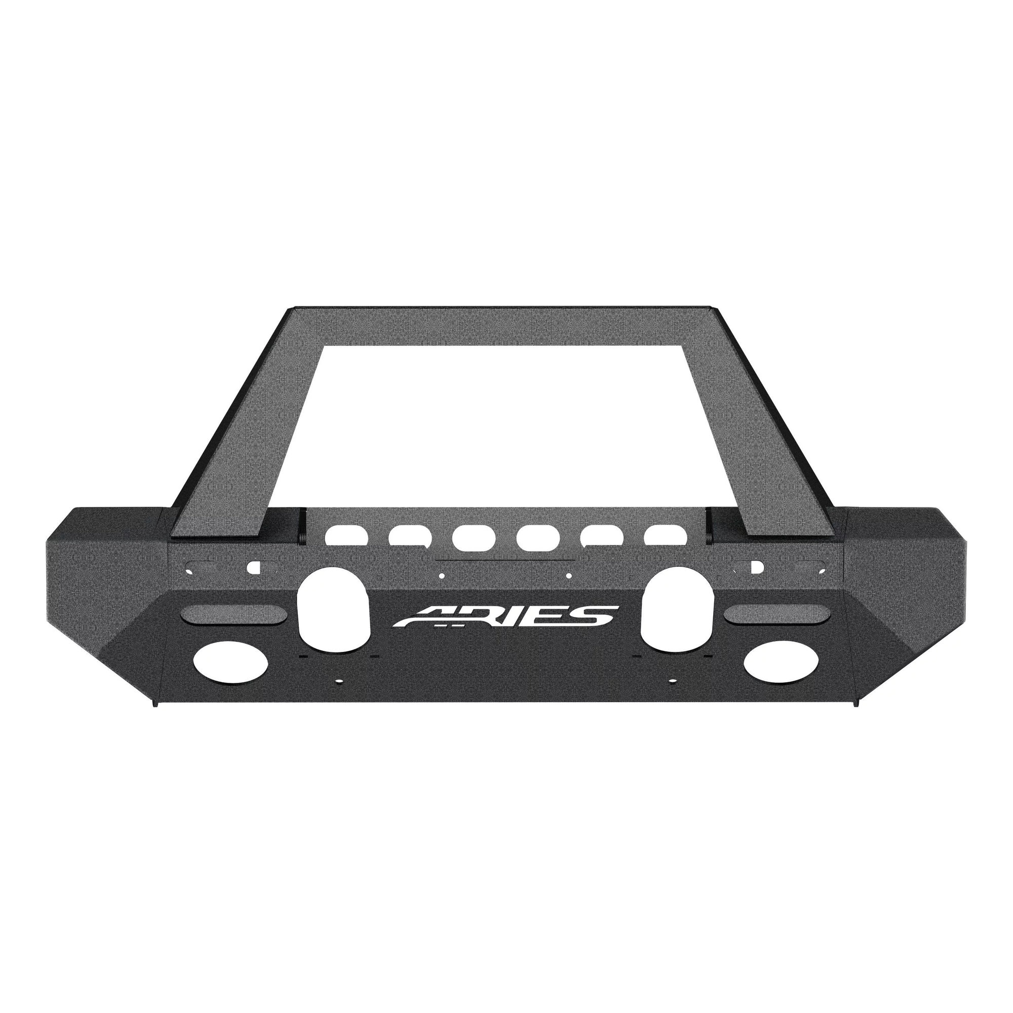 Aries TrailChaser Front Bumper with Grille Guard in Steel for 18-26 Jeep Wrangler JL Unlimited & Gladiator JT