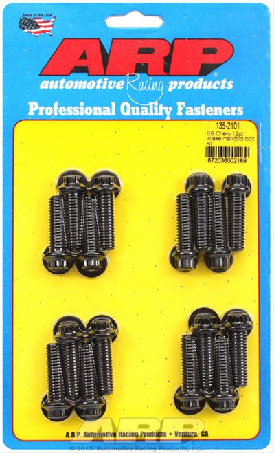ARP 135-2101 Intake Manifold Bolts - Big Block Chevy - 12-Point - Black Oxide