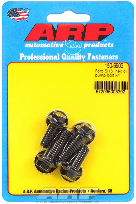 ARP 150-6902 Oil Pump Bolt Kit - Ford V8 - (2) 5/16" Bolts + (2) 3/8" Bolts