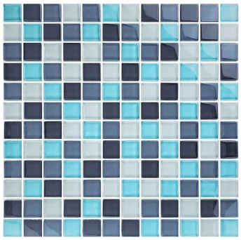 Artistry in Mosaics 1 Sq-Ft. Aqua Blend Design Tile – GC82323T2