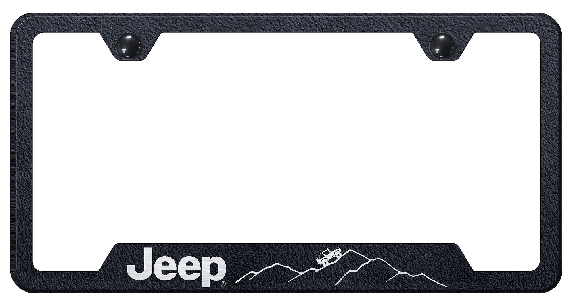 Automotive Gold Laser Etched Stainless Jeep Mountain License Plate Frame