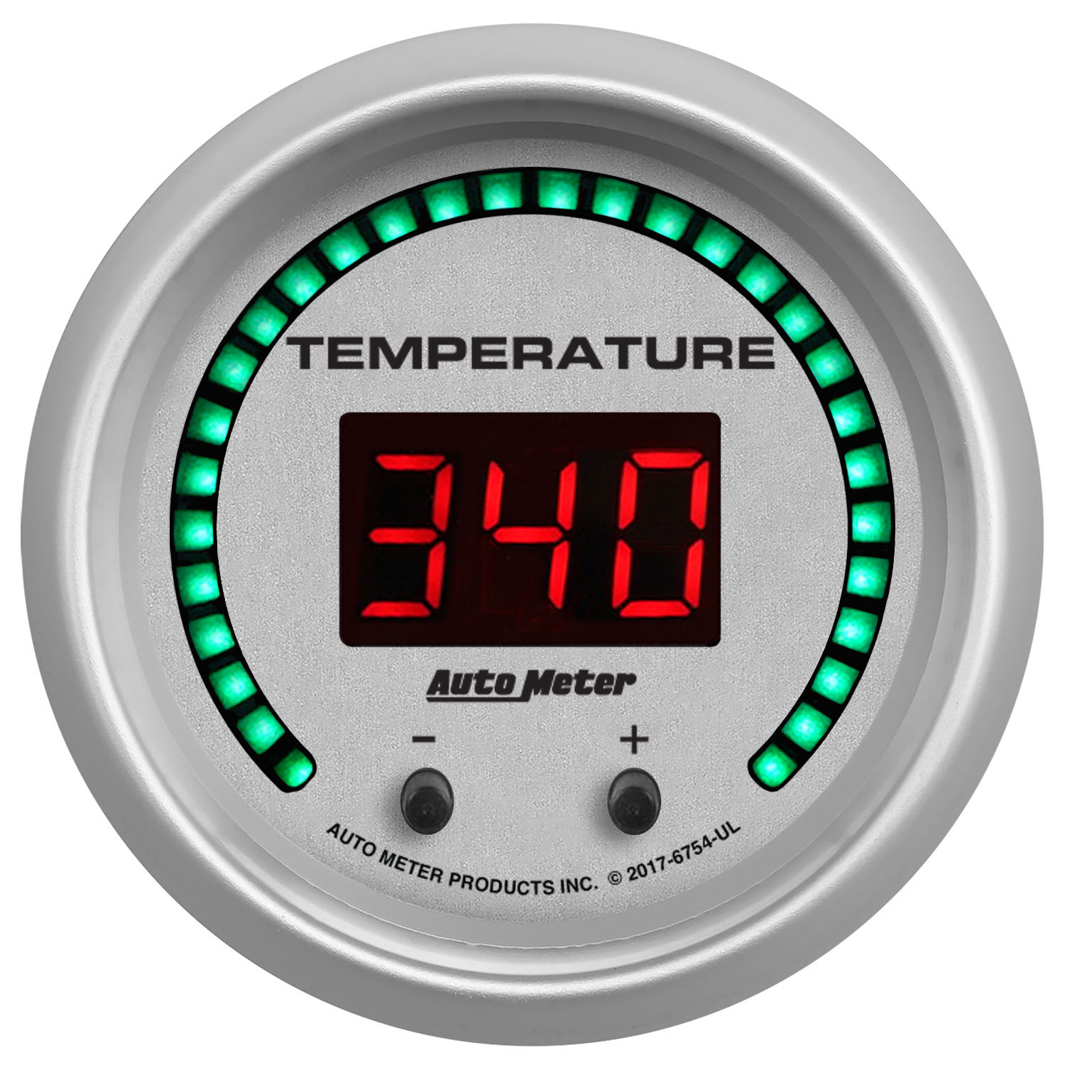 Auto Meter Elite Digital Series Dual Channel Fluid Temperature Gauge