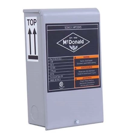 A.Y. McDonald6619-014SC0413 0.75HP230VS 4 in. Standard Control Box