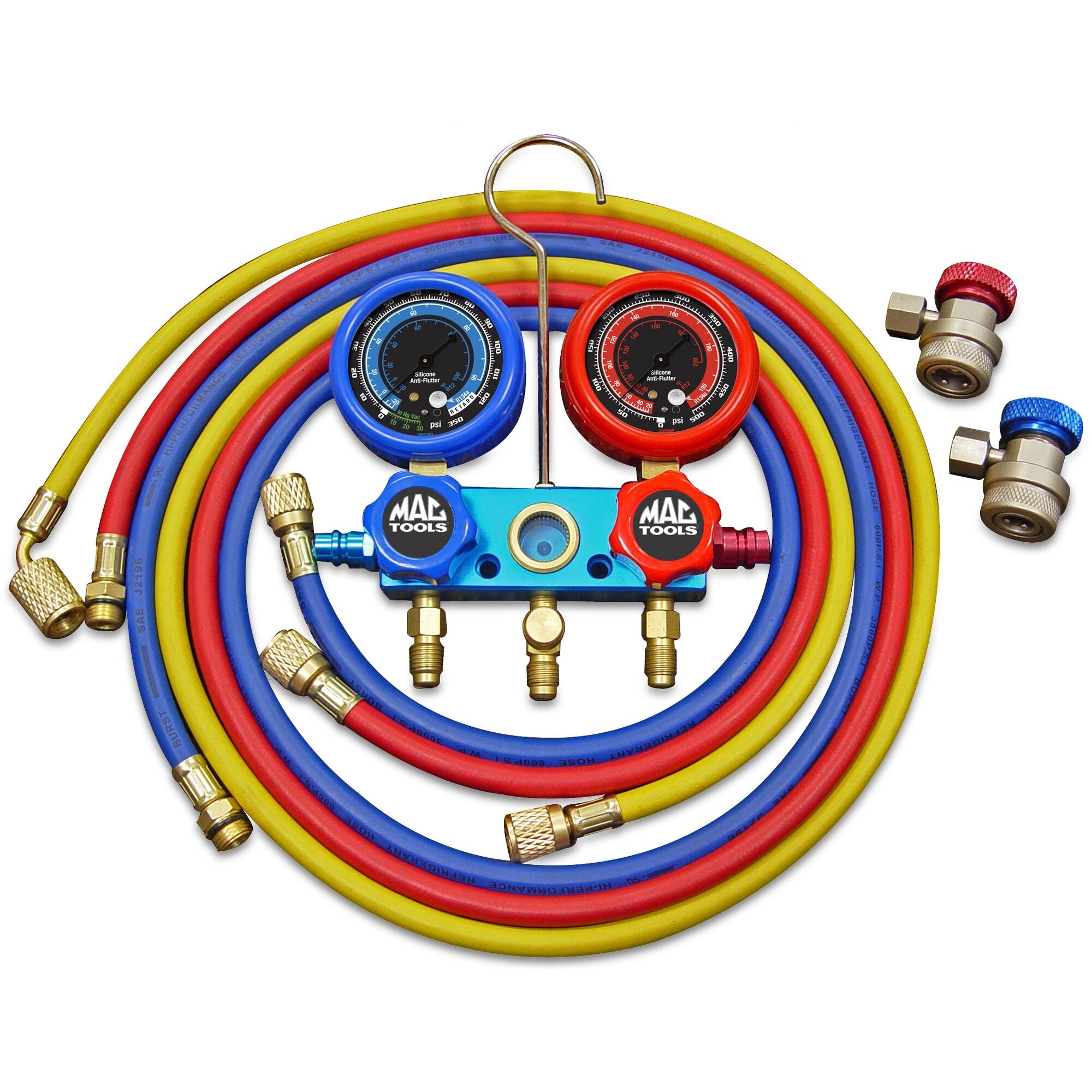 R134a Aluminum Manifold Gauge Set - 72" Hose