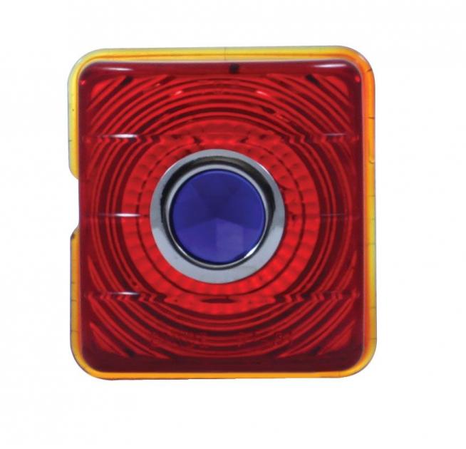 United Pacific Glass Tail Light Lens w/Blue Dot For 1951-52 Chevy Passenger Car C4004-2