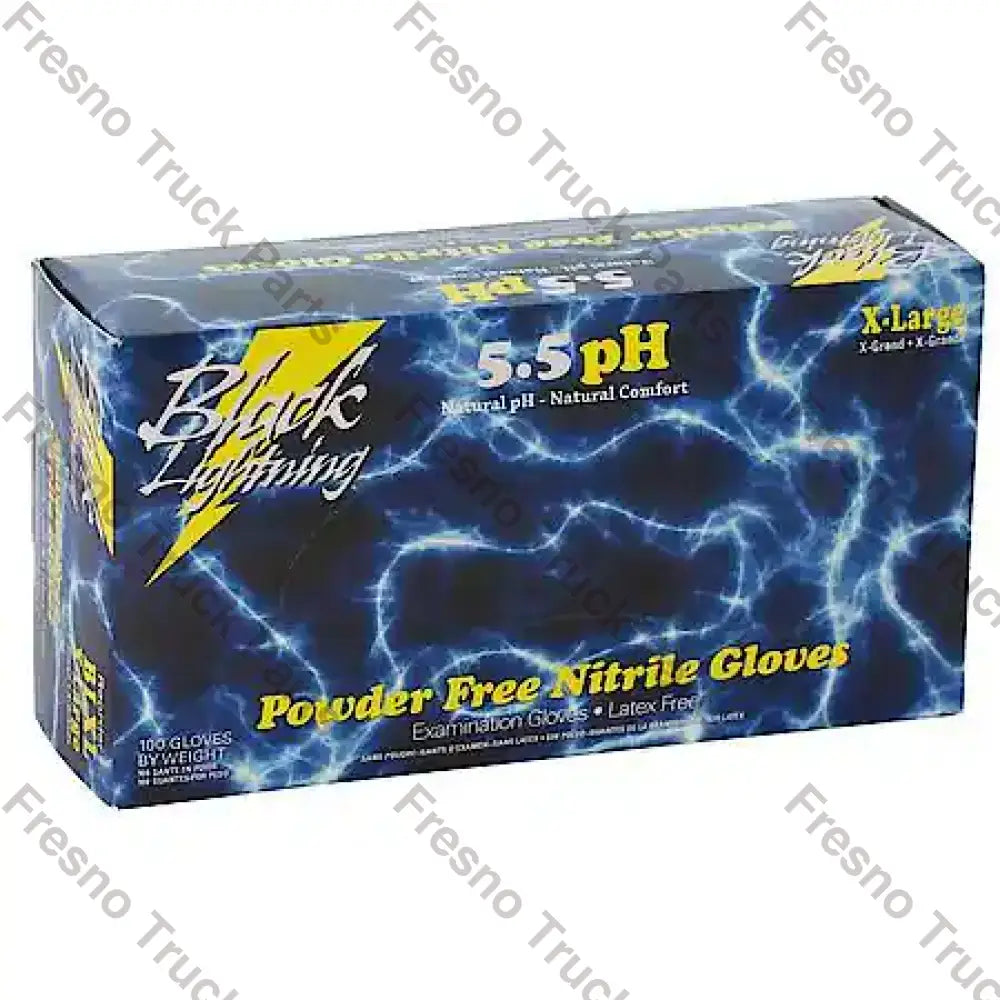 Black Lightning Nitrile Gloves – XL, Black (6 mil, Powder-Free, Latex-Free)