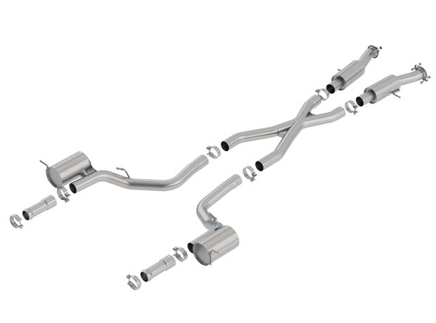 Borla 140755 S-Type 3" Dual Axle Back Exhaust for 2018 Jeep Grand Cherokee WK2 with 6.2L