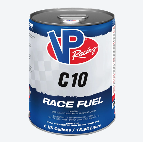 VP Racing Fuel C10 - 100 (R+M)/2 Octane Unleaded Ethanol Free Fuel -5 Gallon Pail