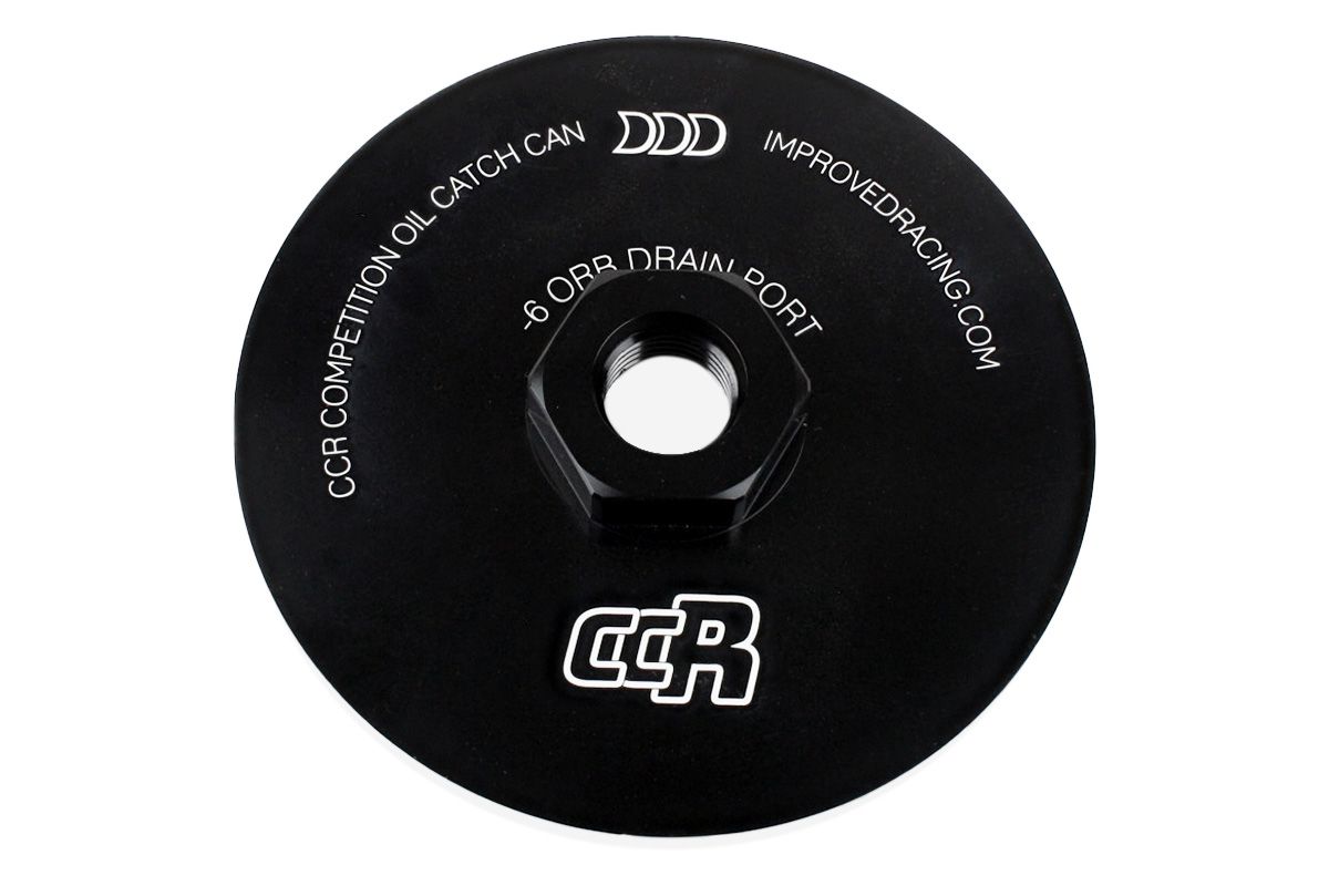CCR Oil Catch Can Replacement Bottom Cap with -6 ORB Drain Port