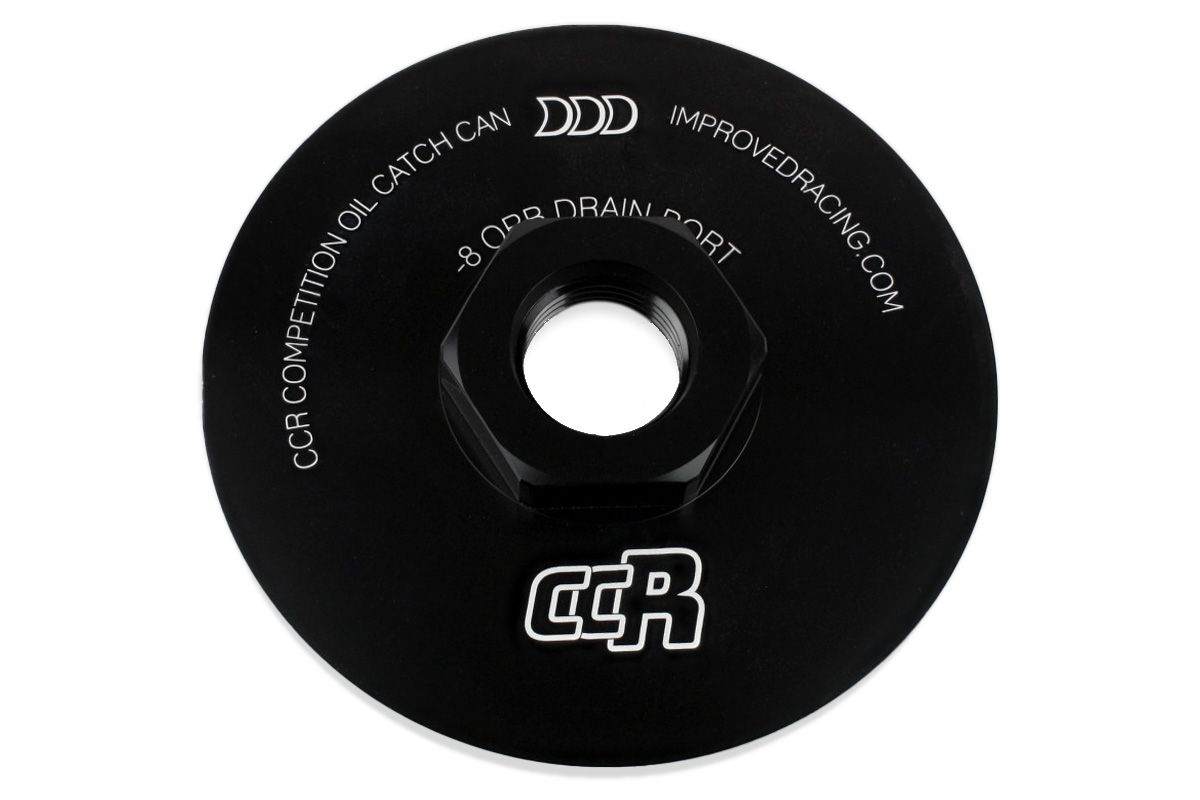 CCR Oil Catch Can Replacement Bottom Cap with -8 ORB Drain Port