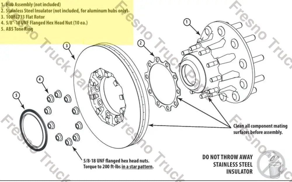 CMT - 10083923- Conmet Air Disc Rotor Kit