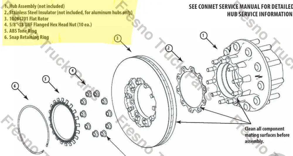 CMT - 10085621 - Conmet Air Disc Rotor Kit | Fresno Truck Parts
