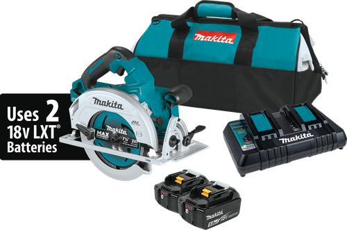36V (18V X2) LXT™ Brushless 7-1/4" Circular Saw Kit (5.0Ah), Built-in tether notch, XSH06PT