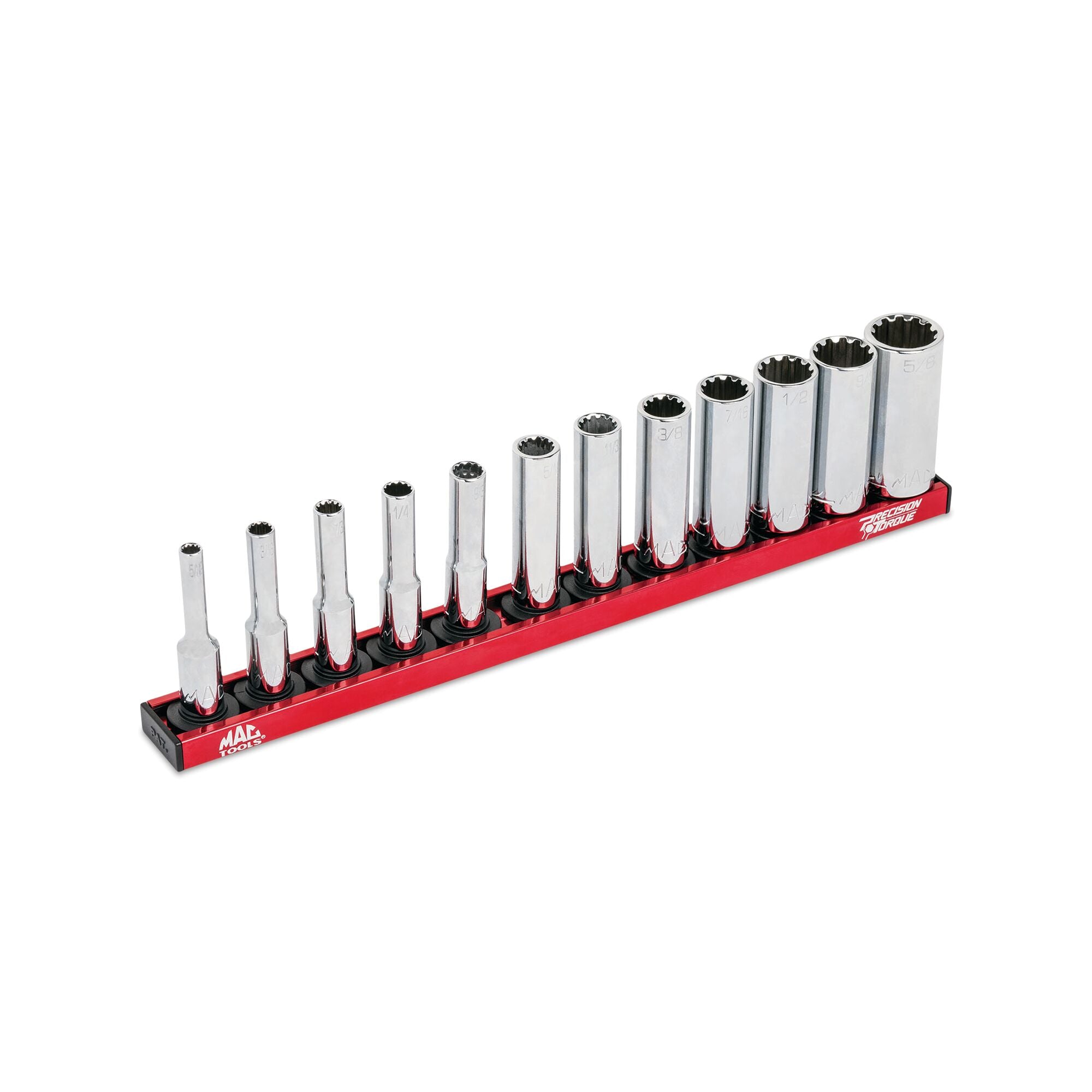 12-PC. 1/4" Drive SAE Deep Spline Socket Set