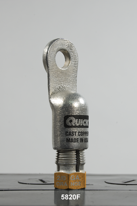Quick Cable 5802F Battery Eyelet Cable End - Copper Screw In For 2ga Cable