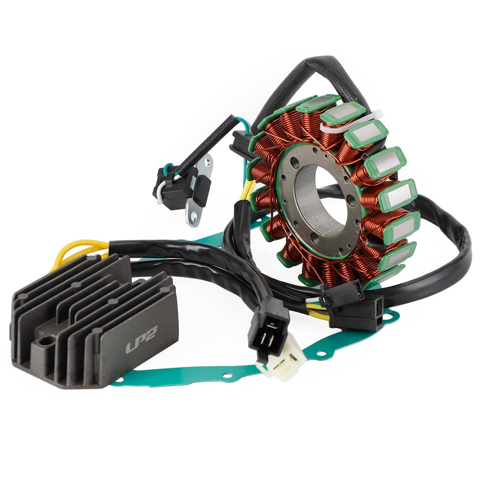 1999-2002 Suzuki SV650 SV650S Magneto Stator + 2-plug Voltage Rectifier + Gasket