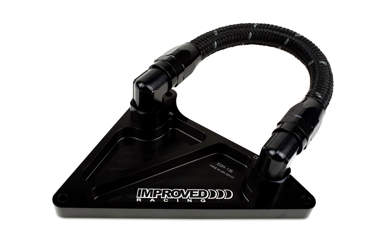 6th Gen Camaro SS / ZL1 Oil Adapter Temporary Loop Line, 90-Degree
