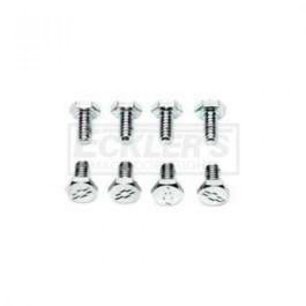 Early Chevy Bowtie Valve Cover Bolts, Small Block, Chrome, For Cars With Steel Valve Covers, 1949-1954