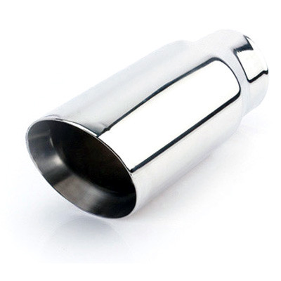 ETC DT-30038DW Stainless Exhaust Tip Dual Wall Angle 3" Inlet - 4" Outlet 12" L