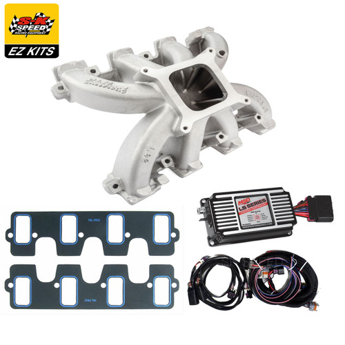 LS3/L92/L76 Carb Conversion Kit Edelbrock Victor Jr Intake & MSD 60143 Ignition