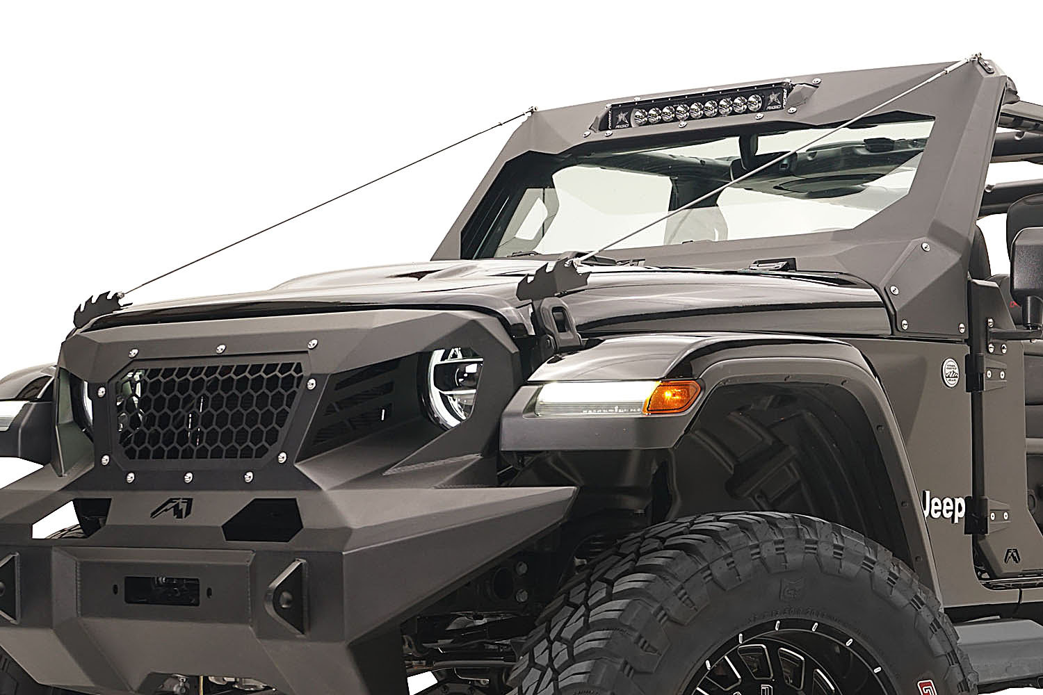Fab Fours JL1060-1 ViCowl Limb Riser for 18-26 Jeep Wrangler JL & Gladiator JT