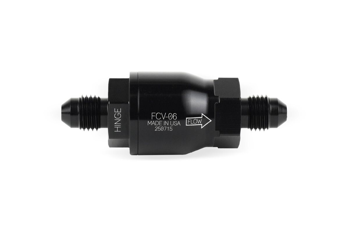 High-Flow, Low Cracking Pressure Flapper Check Valve, -4AN Male