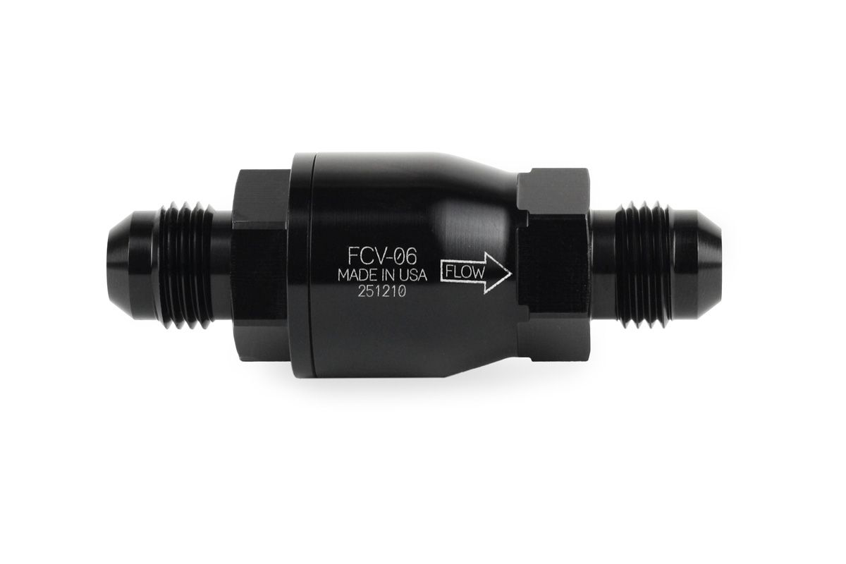 High-Flow, Low Cracking Pressure Flapper Check Valve, -6AN Male