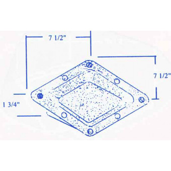 Fireball RV fiberglass Gas Filler Neck Surround / Housing 7-1/2" X 7-1/2"