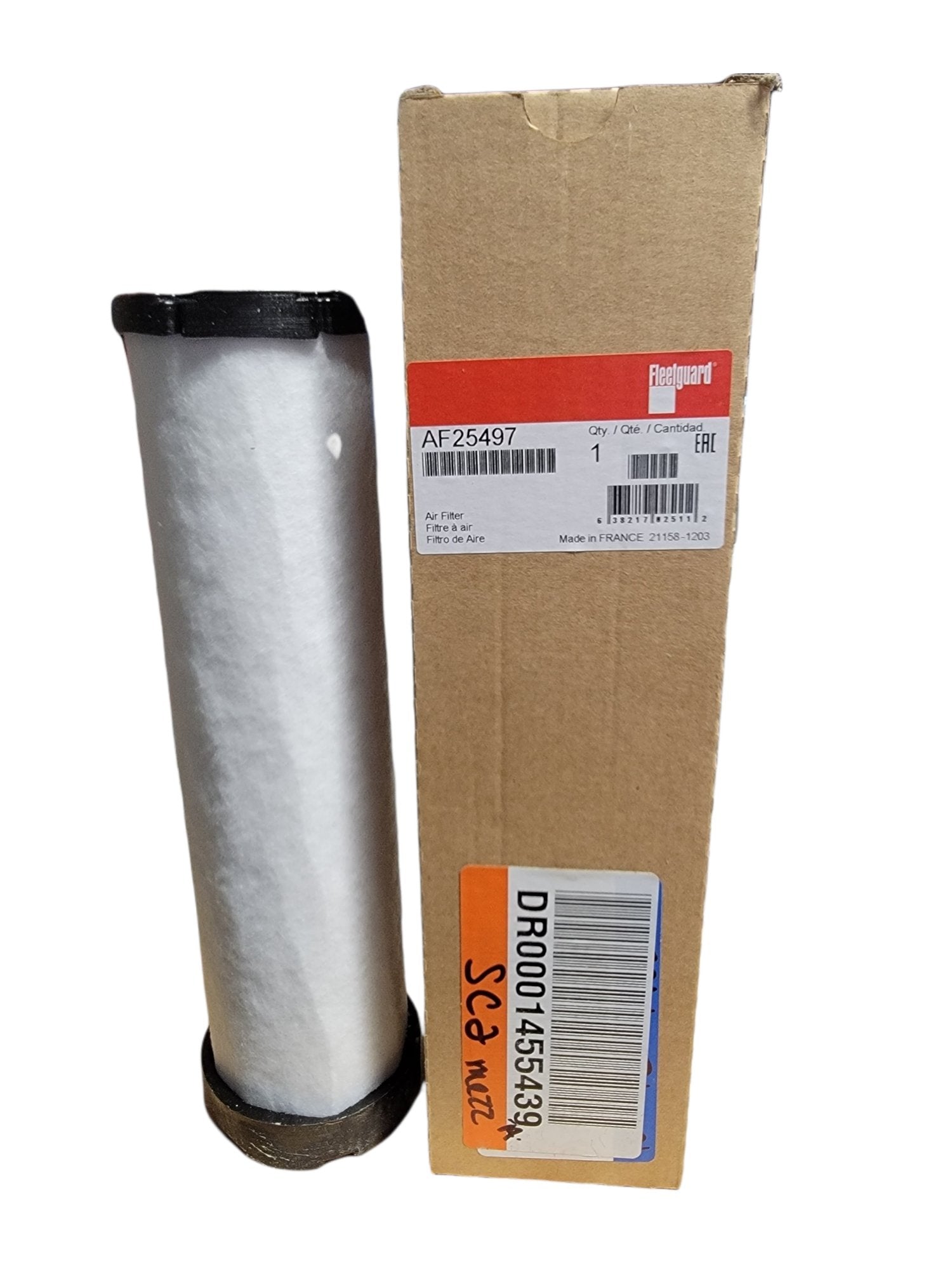 Fleetguard AF25497 Secondary Air Filter | Replaces Caterpillar 1402337