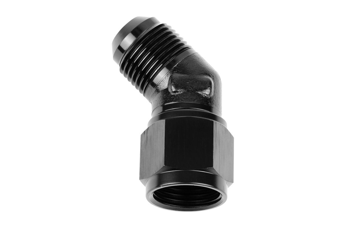 RaceFlux AN 45-Degree Low-Profile Female to Male Adapter Fitting