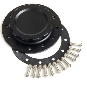 Fuel Cell Cap With Gasket (BLACK 12 Bolt W/ 3" Opening)
