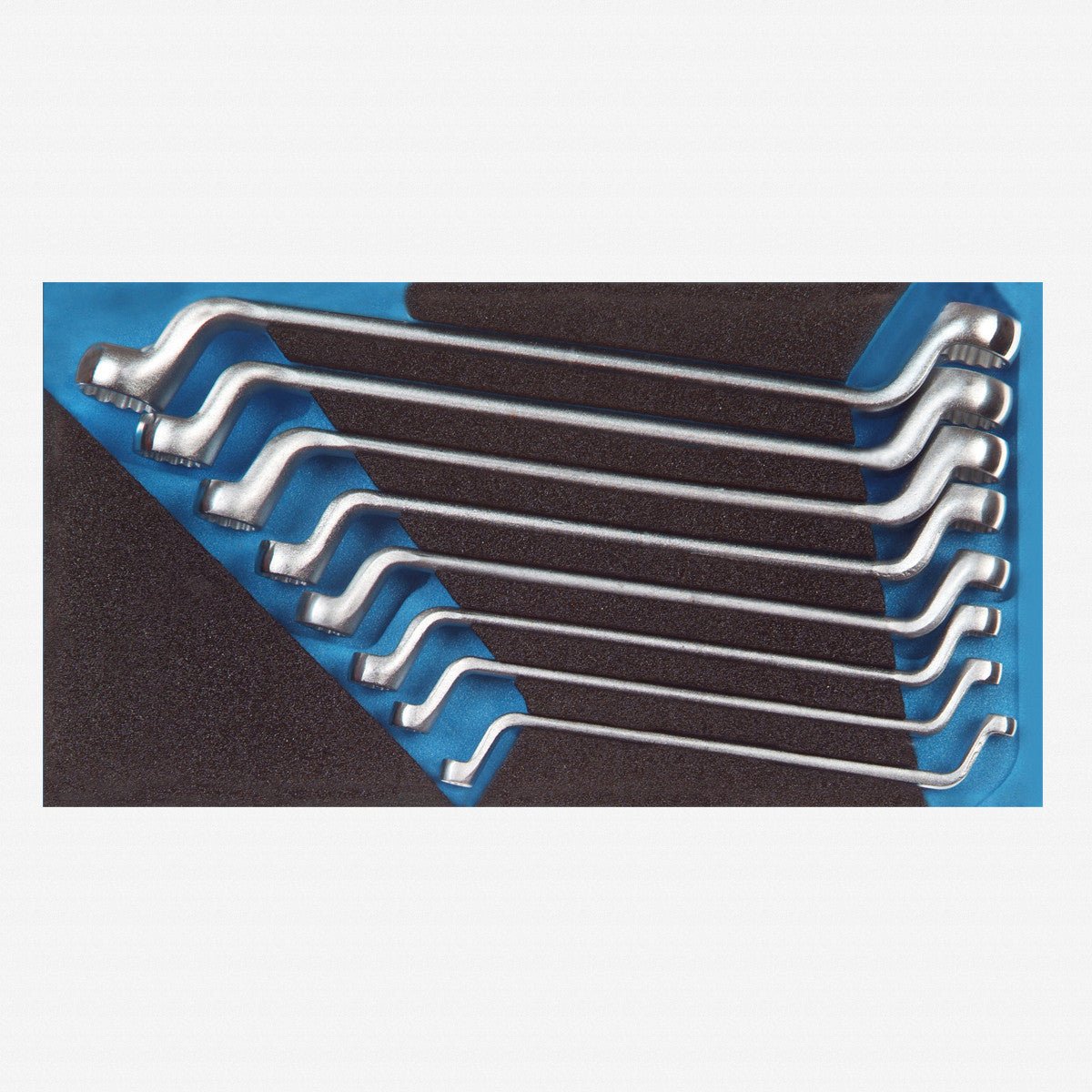 Gedore 1500 CT1-2 Metric Offset Double Box End Wrench Set in 1/3 CT Module, 8 Pieces