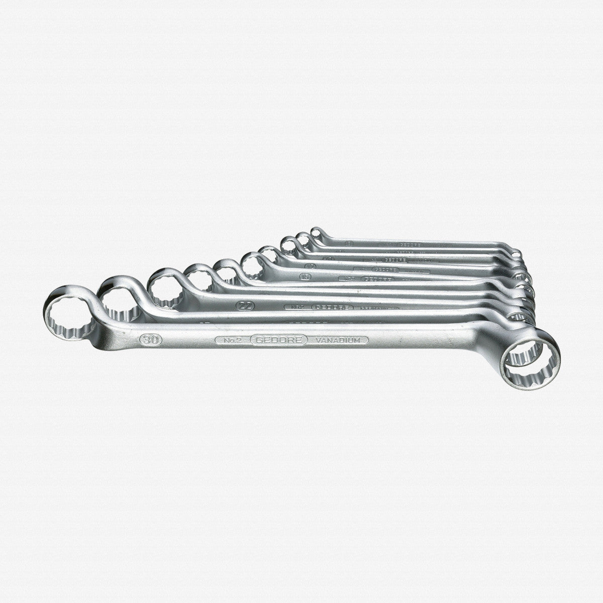 Gedore 2-100 Double ended ring spanner set 10 pcs 6-32 mm