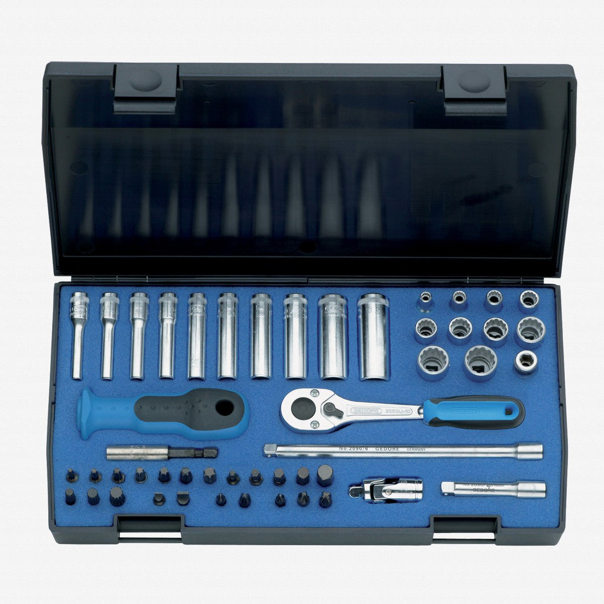 Gedore 20 LMU-10 Socket Set, 1/4" Drive, Metric, 49 Pieces