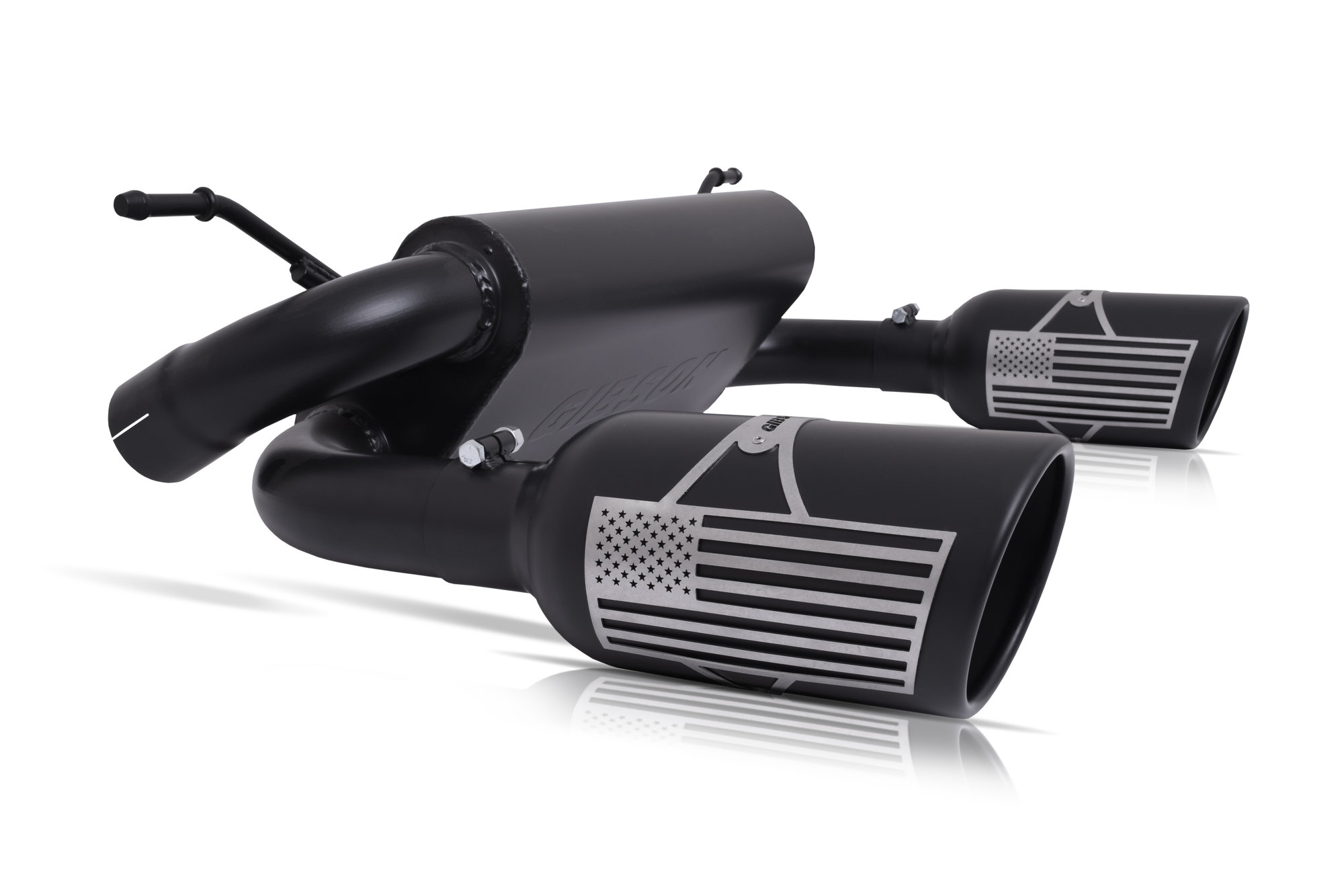 Gibson 70-0002 2.5" Patriot Series Dual Axle-Back Exhaust System for 18-26 Jeep Wrangler JL