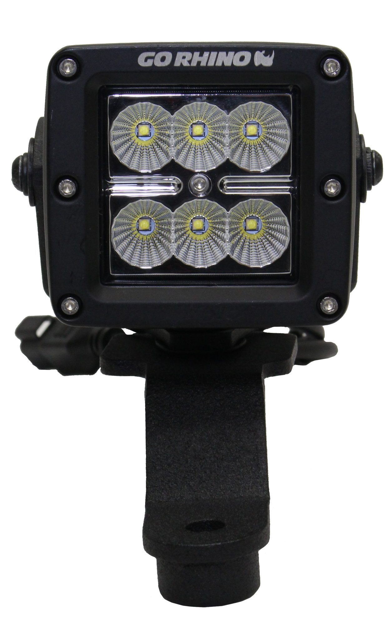 RealTruck Go Rhino 730030T 3" Cube Windshield Cowl Light Mounts for 18-26 Jeep Wrangler JL Unlimited & Gladiator JT