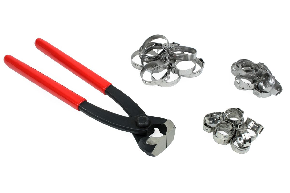 RaceFlux Customizable Single Ear Oetiker Hose Clamp Kit