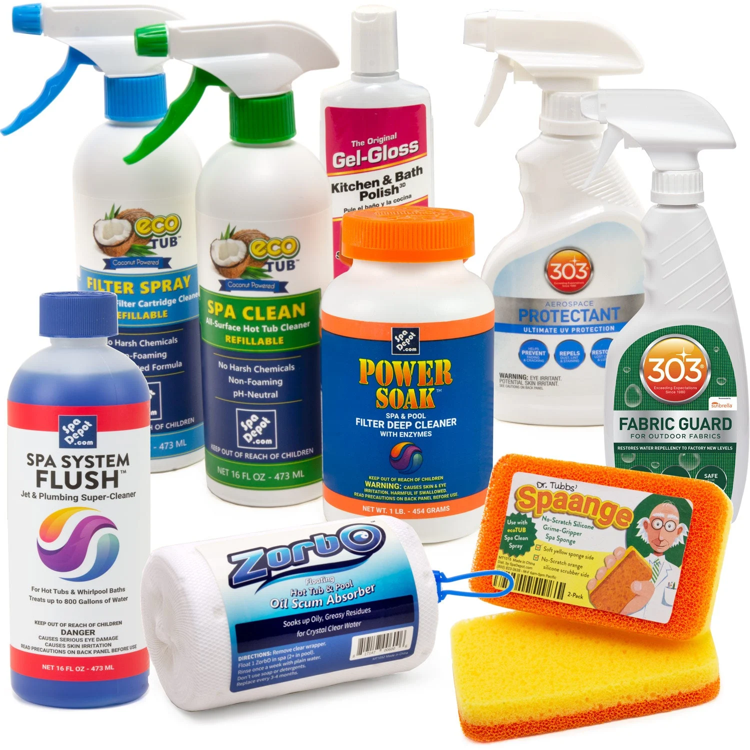Hot Tub Cleaning & Detailing Supplies Kit Deal