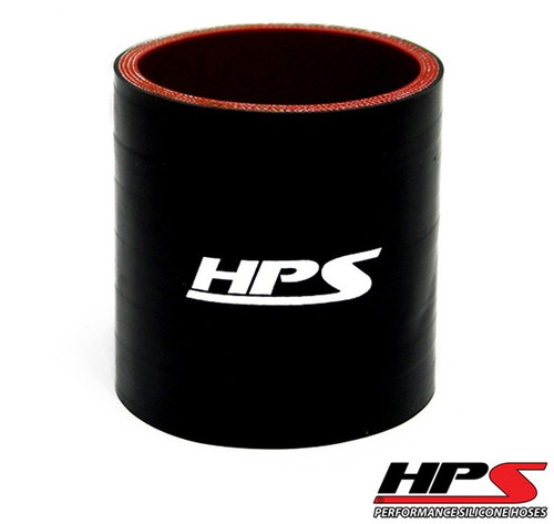 HPS HTSC-200-BLK 4 Ply Reinforced Silicone Hose Coupler 2" ID - 3" Long Black