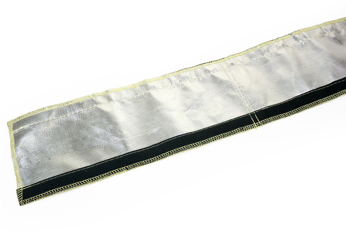 RaceFlux 3/4" ID Stitched Aluminized Kevlar Velcro Hose Sleeve, 39" Length