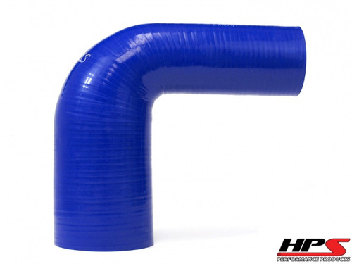 HPS 4 Ply Reinforced 90 Degree Silicone Hose Adapter 1.75" x 2" ID - Blue