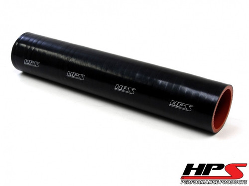 HPS 4 Ply Reinforced Silicone Hose Coupler - 1.75" ID - 1 Foot Long Black