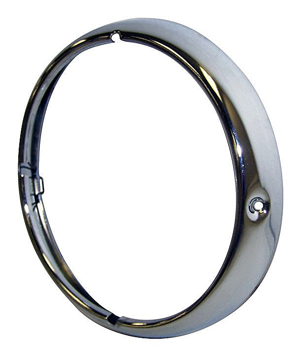 Crown Automotive J0649518 Chrome Headlamp Bezelfor 55-71 Jeep CJ-3B, CJ-5 and CJ-6
