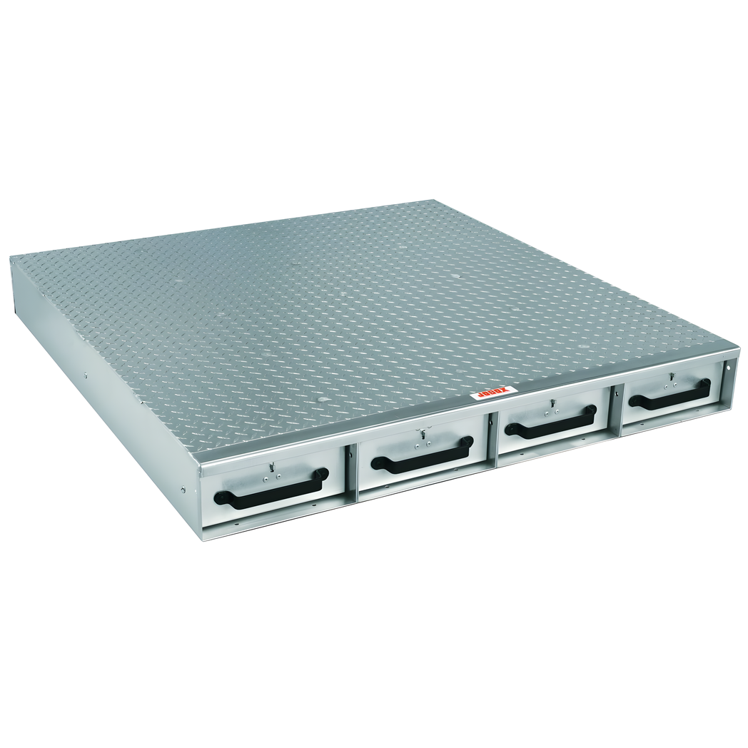 JOBOX1404980Long Floor Heavy-Duty Aluminum Drawer Storage