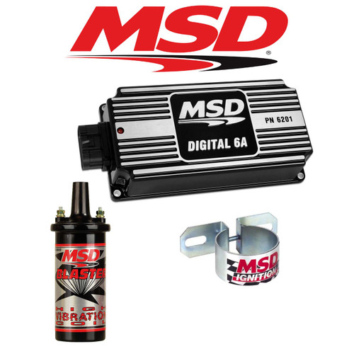 MSD 99503 BLACK Ignition Kit Digital 6A Ignition Box/Blaster 2 Coil/Coil Bracket