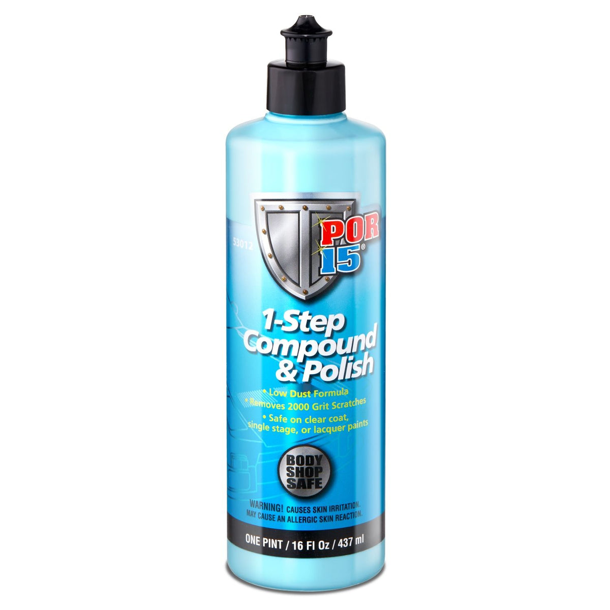 POR-15 53012 1-Step Compound & Polish All-In-One Car Polish for Heavy Oxidation and Scratches