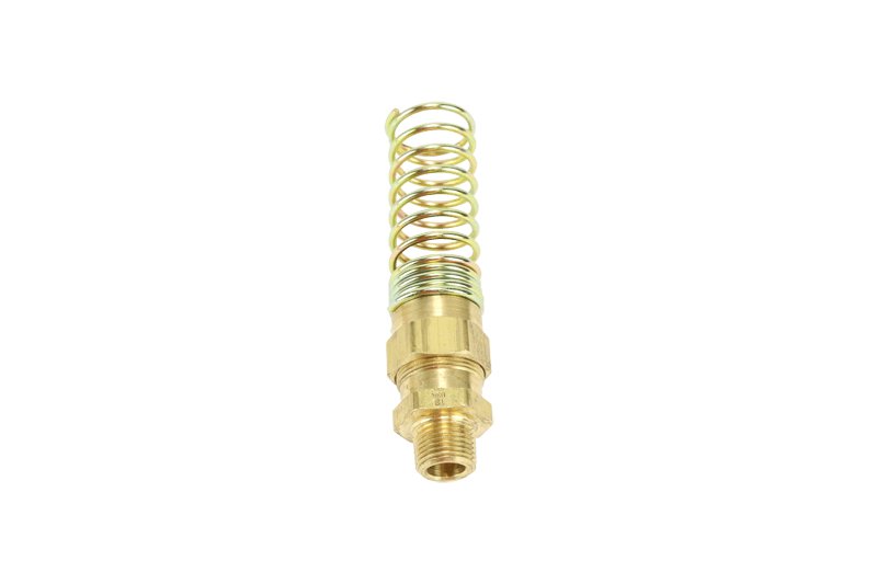 Male NPT Straight Brass Fitting With Spring Guard 2 Pack